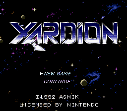 Xardion (USA) Title Screen